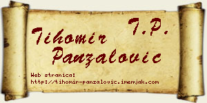 Tihomir Panzalović vizit kartica